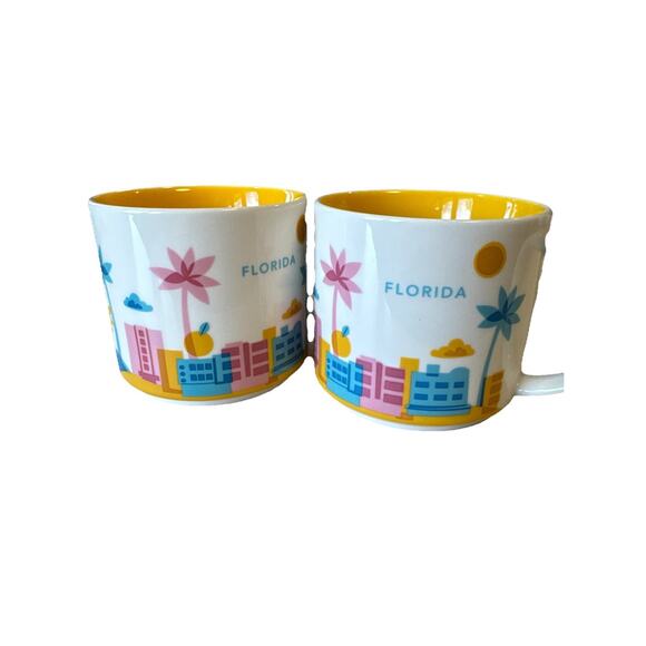 Starbucks Florida You Are Here 14 Oz Mug. Pair Of 2. Keep One Give One - Picture 1 of 4